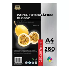 Papel Fotográfico Glossy A4 260g 100 Folhas Premium