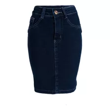 Saia Jeans Secretária Moda Evangélica