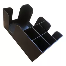 Organizador Mesa Bar Caddy Porta Guardanapo Canudo 6 Divis. Cor Preto