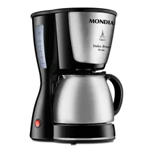 Cafeteira Mondial Dolce Arome Inox C-37ji-30x Semi Automática Preta E Aço Inoxidável De Filtro 220v