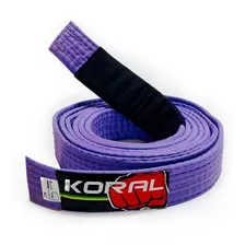 Faixa Jiu Jitsu Roxa Com Ponta Preta Adulto - Koral