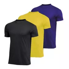 Camiseta Dry Fit 100% Poliester Academia Corrida Kit 3 Slim