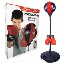 Set Boxeo Guantes Punching Ball Juguete Niños Ajustable