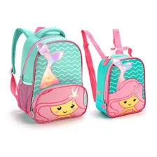 Kit Bolsa Infantil Feminina E Masculino + Lancheira Térmica 