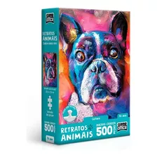 Quebra Cabeça Retratos Animais Cachorro 500 Peças - Toyster
