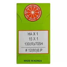 Pacote Com 10 Agulhas Orange Hax1 Máquina Bordar Ou Costura 