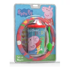 Set Regalo Peppa Pig Bowl + Vaso Tapa Tomadora Blister