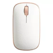 Mouse Macally, Bluetooth/blanco Y Rosa/cuero Genuino