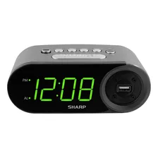 Reloj Despertador Sharp Luz Led Cargador Usb 2a 