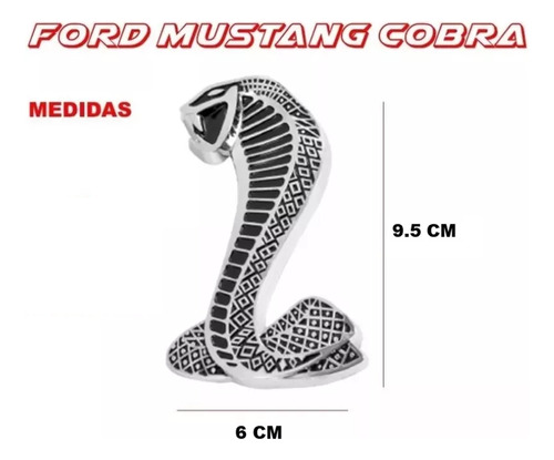 Par De Emblemas Laterales Cobra Para Ford Mustang  Foto 3