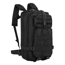 Mochila Tactica Trekking Camping Viaje Reforzada Color Negro Diseño De La Tela Liso