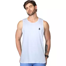 Camisa Regata Masculina Preta Fio 30.1 Modelo Americano