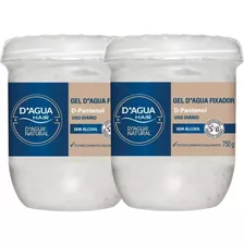 2un Gel D'agua Fixador Para Uso Diário 750g D'agua Natural