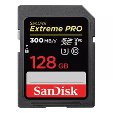 Cartão Sdxc 128gb Sandisk Extreme Pro 300mb/s Uhs-ii V90 U3