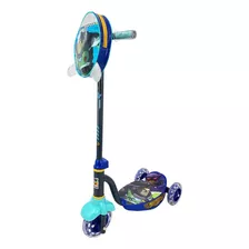 Scooter Apache 3 Ruedas Bolsa Y Luces Buzz Lightyear +4 Color Azul Marino