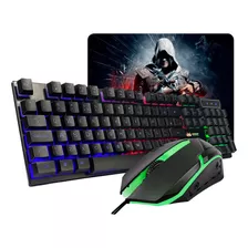 Combo Gamer Teclado Semi Mecânico Mouse Gamer Rgb Mouse Pad 