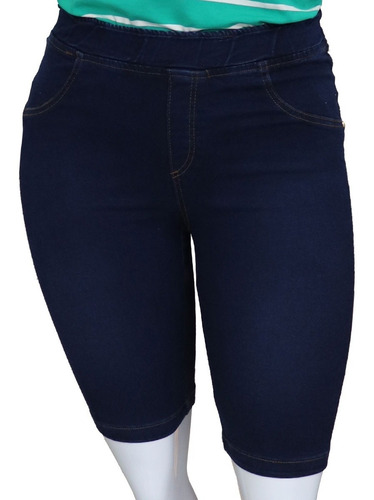Bermuda Jeans Ciclista Feminina Plus Size Cambos Confortável
