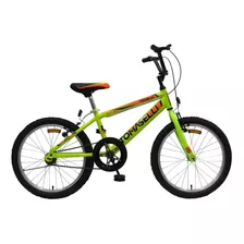 Bicicleta Infantil Tomaselli Kids R20 Frenos V-brakes Color Amarillo Con Pie De Apoyo 