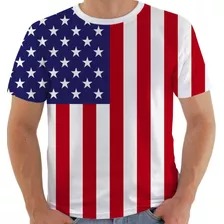 Camiseta Camisa Lc1186 Usa Estados Unidos America Bandeira