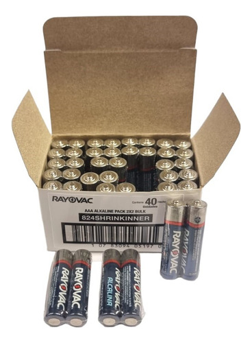 40 Pilas Aaa Rayovac Alcalina A Granel Bulk