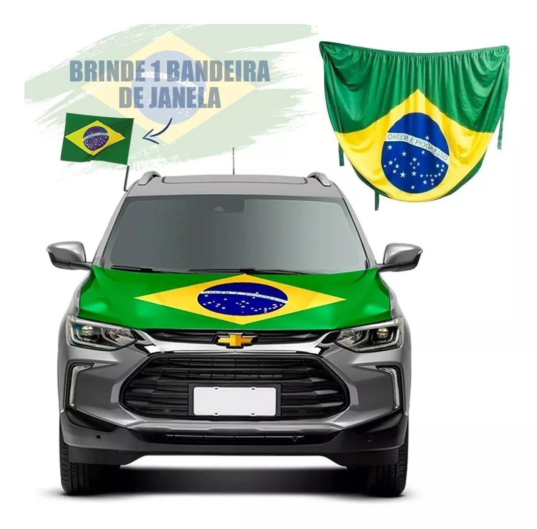 Bandeira Do Brasil Para Capo De Carro Oficial 2022 + Brinde