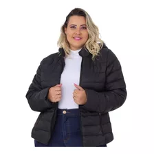 Jaqueta Feminina Puffer Forrada Pelúcia Plus Size Domitila