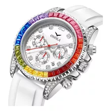 Relógio Onola Masculino Calendar Diamond Business Quartz