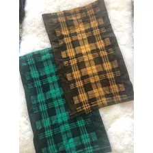 Faldas Elasticada Tartan Cuadrille Pencil Tubo Verde Mostaza