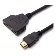 Cabo Conversor Divisor Duplicador Hdmi Macho 1x2 Hdmi Femea