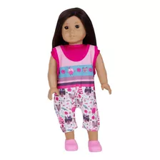 Kit Roupa American Girl E Our Genaration - Jardineira