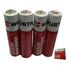 Pack 4 Pilas Alcalinas Wurth Aaa Lr6 1,5v Mojostore