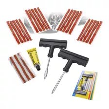 Kit Conserto E Reparo De Pneus Completo 23 Remendos Macarrão