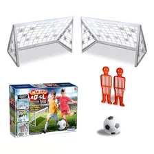 Kit Com 2 Gols De Futebol + Bola E Bonecos Barreira Infantil