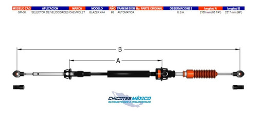 Chicote Chevrolet Blazer 4x4 Caja De Trasmisin Automtica  Foto 4