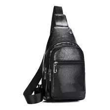 Bolsa Tiracolo Masculina Pochete Transversal Couro Ombro