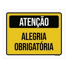 Placa Aniversário Criança Alegria Obrigatória 36x46