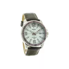 Reloj Tressa Borja Acero Cuero Marron Fondo Blanco Wr 50m