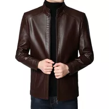 Chaquetas Casuales Delgadas De Cuero De Pu For Hombres