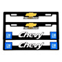 Par De Porta Placas 3d Premium Chevy 