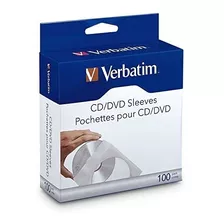 Verbatim Cd - Dvd Papel Mangas Con La Ventana Clara 100pk.