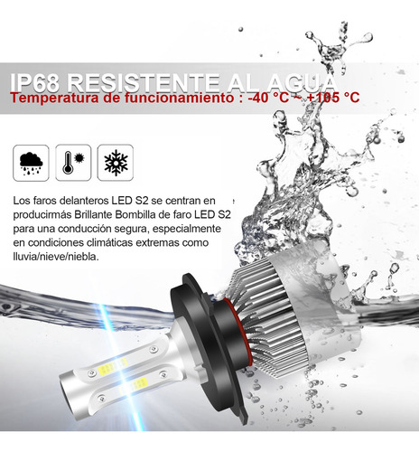 H4 9006 Kit De Focos Led Para Volkswagen Luz Alta Y Luz Baja Foto 4