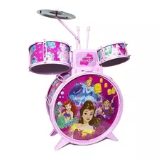 Brinquedo Musical Bateria Infantil Princesas Da Disney Toyng Cor Rosa