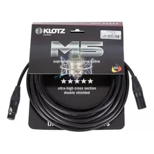 Cable De Micrófono Xlr Klotz M5fm10 10 Mts Negro