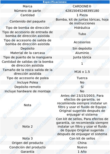 Bomba Direccion Hidraulica Ford Escape 2001-2003 3.0l Foto 5