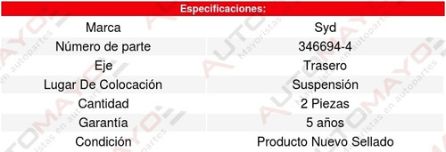 2 Amortiguadores Hidraulicos Trasero Malibu 13/15 Foto 3