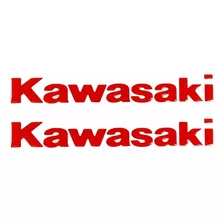 Adesivo Emblema Compativel Kawasaki Vermelho 3d Par Re59 Cor Kawasaki - Vermelho 21x3 Cms