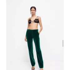 Pantalón Zara Color Verde Con Etiqueta Gamuza Talla Xxl