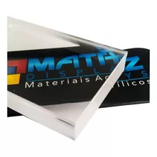 Acrílico Cristal Transparente 10mm, 02 Pçs 15x15cm Quadrados