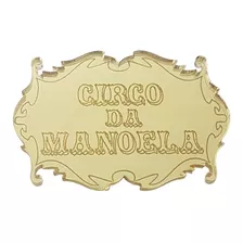 10un. Plaquinha Com Nome 5cm Tema Circo