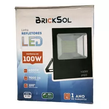 Refletor Holofote Led Bricksol 100w 6000k Ip65 Bivolt Novo